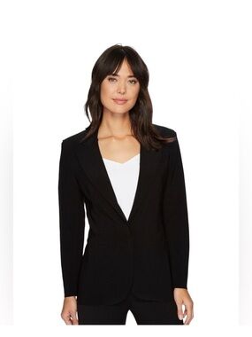 Norma Kamali Single Breasted Black Blazer Size 10